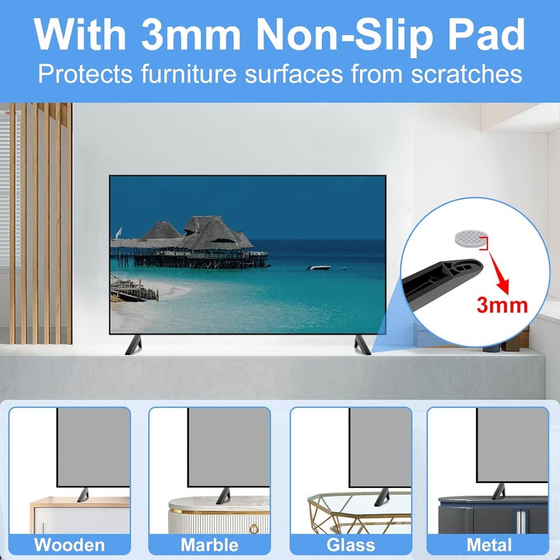 Maozhren TV Legs for TCL Roku TV Stand Legs, for 28" 32" 40" 43" 49" 50" 55" 65" Roku Smart TV, Replacement Legs for TCL TV Legs 55S401 50S546 50S423 43S431 40S325 28S405 with Screws - Image 4